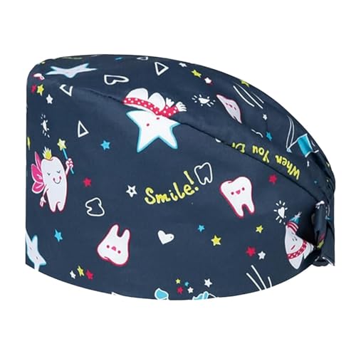 Surgical Caps, Fabric Nurse, Surgical Caps, Women's/Men, Scrubbing Cap, Printed, Full, Turban Hat, Adjustable Full Hair Cover, Unisex Doctor Cap with Sweatband, a, Unit size PatternC