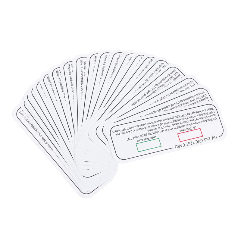 Pack of 20 PVC Test Strips for Precise Measurement of Uva and Uvc Wavelengths for Professional and Private Use