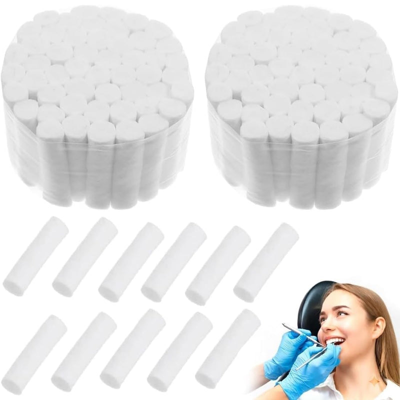 Nose Tamponade, Pack of 100 Nose Bleed Stoppers, Dental Cotton Rolls, Nose Bleeds Percent Strong Absorbent Cotton Rolls, Soft Gauze Rolls, Stop Plugs