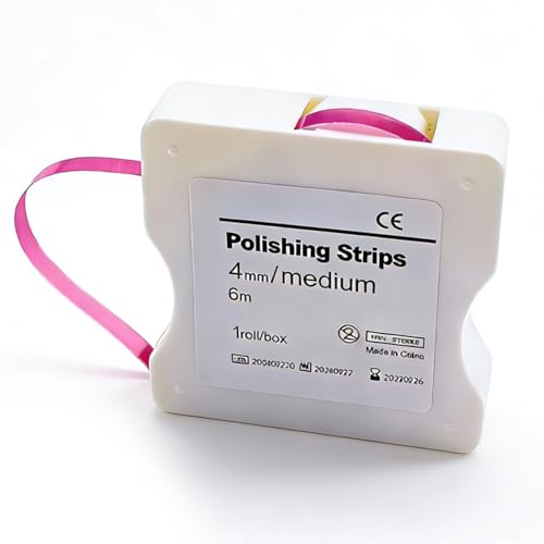 Tooth Sandpaper, Portable Tooth Sandpaper for Tight Spaces, Tooth Belt, Teeth Polishing, Tooth Polishing Strips, for Interdental Grinding, 4 mm Width - 6 m/Rolls/Box, Resin Tooth Polishing Interdental