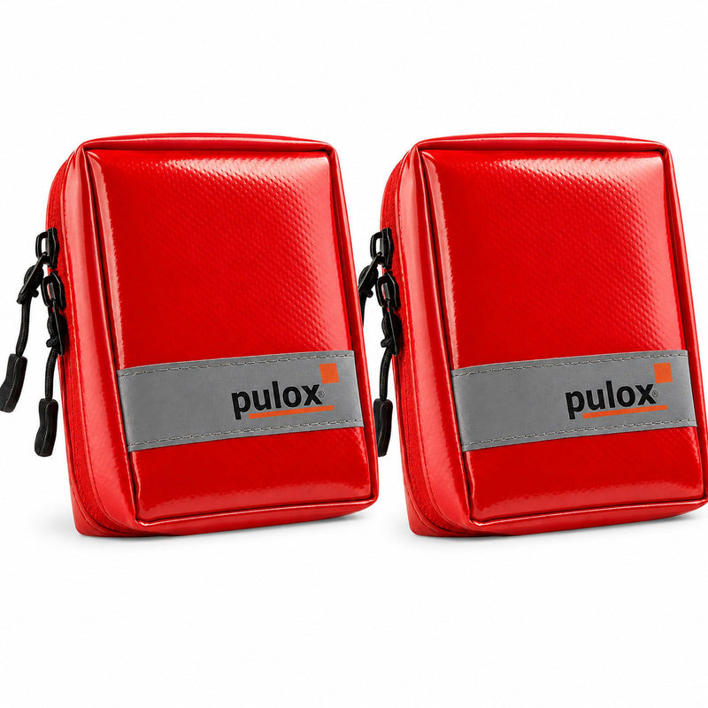 PULOX Ampullarium Ampoule Bag for Medicine Ampoules Unfilled, red, Functional S (pack of 2)