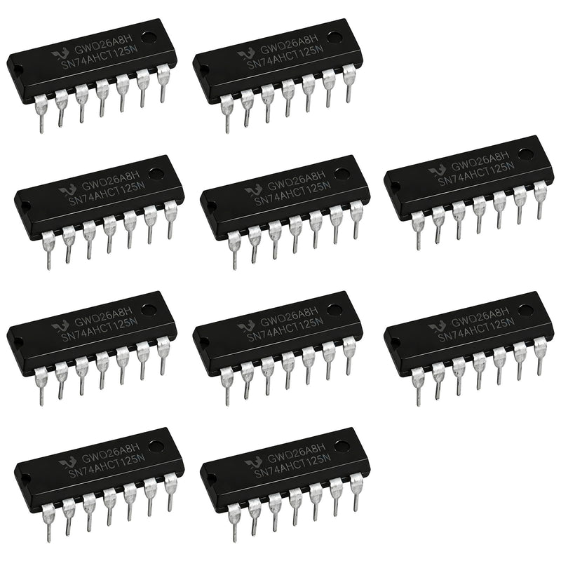 SN74AHCT125N Quadruple Bus Buffer Gate IC DIP-14, Suitable for Electronics Projects and Microcontroller Interfaces, Pack of 10