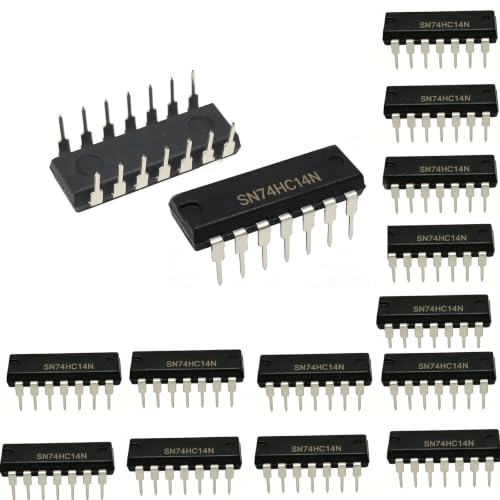 SN74HC14N Hex Schmitt Trigger Inverter IC DIP-14 (Pack of 20) | 2V-6V operating voltage, high-speed CMOS logic block for electronics projects and repairs