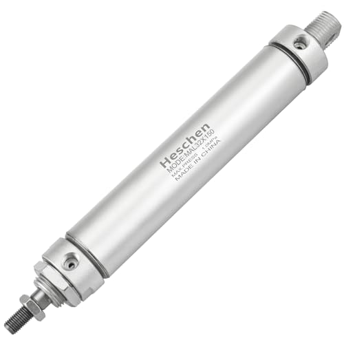 Heschen Pneumatic Slim Air Cylinder, MAL 32-150, PT1/8'' Port, 32mm Bore, 150mm Stroke, Double Acting