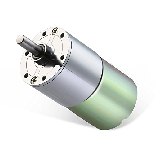 DC 12V 100RPM Gear Motor High Torque Electric Micro Speed Reduction Geared Motor Centric Output Shaft 37mm Diameter Gearbox 100 RPM 12 Volt