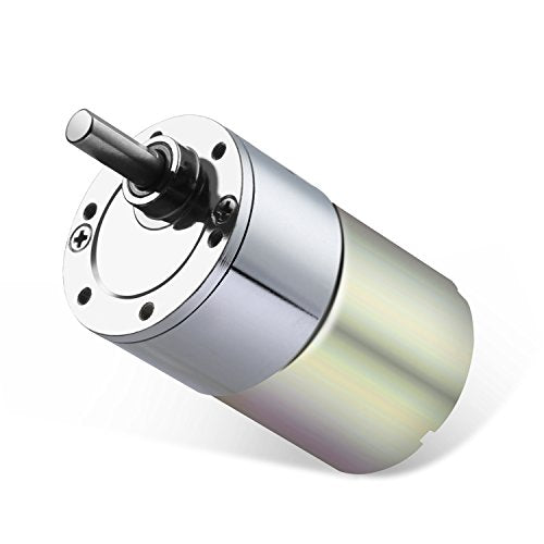 DC 12V 1000RPM Gear Motor High Torque Electric Micro Speed Reduction Geared Motor Eccentric Output Shaft 37mm Diameter Gearbox 1000 RPM 12 Volt