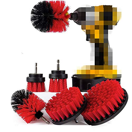 6 Piece Stiff Brush Drill Brush Kit/Spin Brush Power Scrubber/Cleaning For Home Kitchen Toilet Indoor Outdoor Garden Statues,Stone