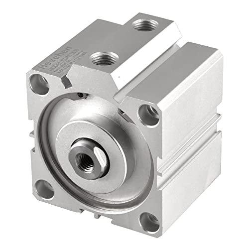 Heschen Pneumatic Compact Aluminum Air Cylinder, SDA 63-30, Bore 63mm, Stroke 30mm, PT1/4'' Port Size, Double Acting