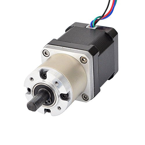 STEPPERONLINE Nema 17 Gear Stepper Motor Bipolar L = 48 mm with Gear Ratio 27:1 Planetary Gear for 3D Printer, CNC Machine