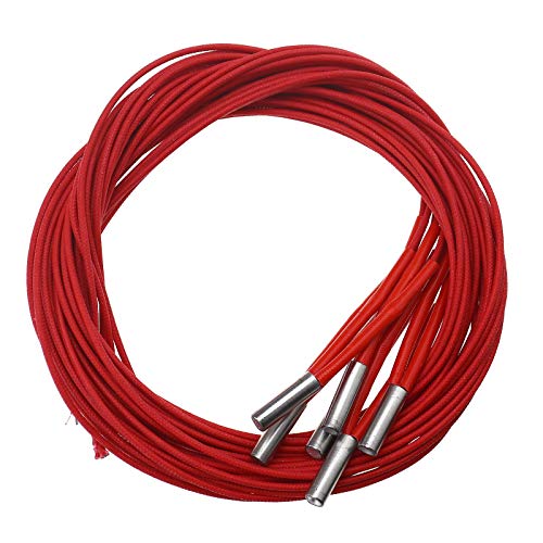 6pcs 24V Voltage 40W Power 6x20mm Cartridge Heater with 1m Cable Single-head Heating Tube For 3D Printer