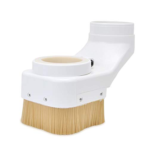 Daedalus NL330 CNC Dust Shoe, Spindle Dust Shoe Cover Cleaner for CNC Router 80 mm Spindle Motor Milling Machine Engraving Tool, White 80mm Dust Shoe