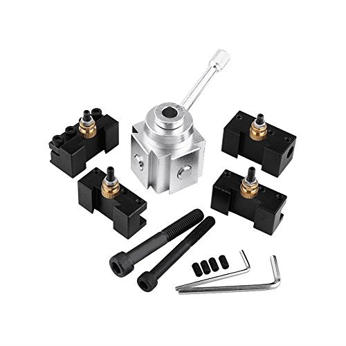 Lathe Head Tool, Aluminum Alloy Mini Power Lathe Tool Holder Accessories Set Post and Holder Kit, Comprehensive Multifunctional Power Lathe Machine Tool Holding Accessories