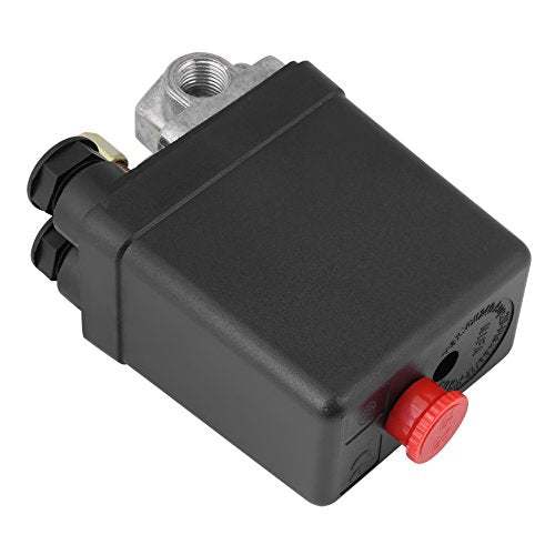 Air Compressor Pressure Switch Control, Heavy Duty 240V 16A Four Port Central Pneumatic Air Compressor Pressure Switch Control Valve Replacement