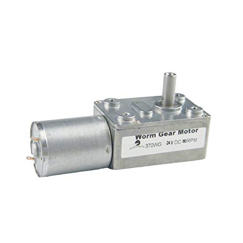 CHACNS 370WG Reducer Electric Motor High Torque 24V DC 80RPM Engine Mini Turbine Worm