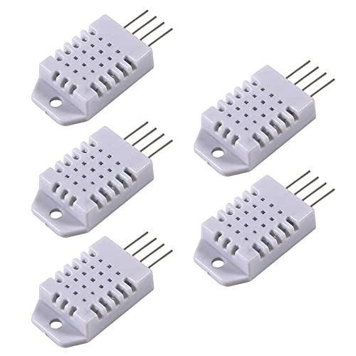 5PCS DHT22 AM2302 Digital Temperature and Humidity Sensor, AM-2302 Temp Humidity Monitor Sensor Replace SHT15 SHT11 for Raspberry Pi 5