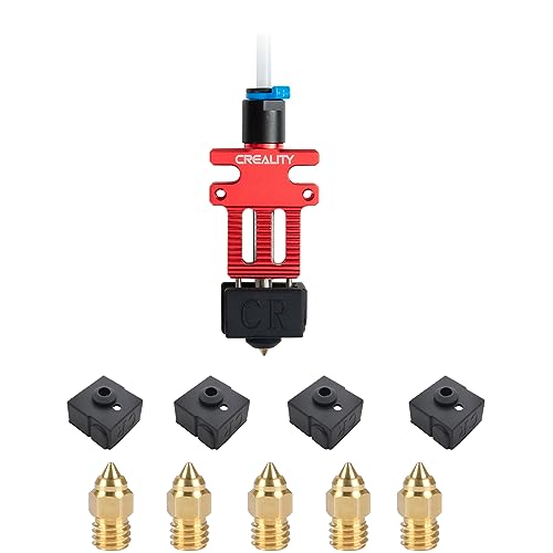 Creality CR-6 SE 3D Printer Parts Hotend Kit, Aluminium Alloy Extruder Hotend Nozzle Kit, with Teflon Tube, MK Nozzle, Heat Block and Silicone Sock for 3D Printer CR-6 SE/CR-6 MAX/CR-5 Pro