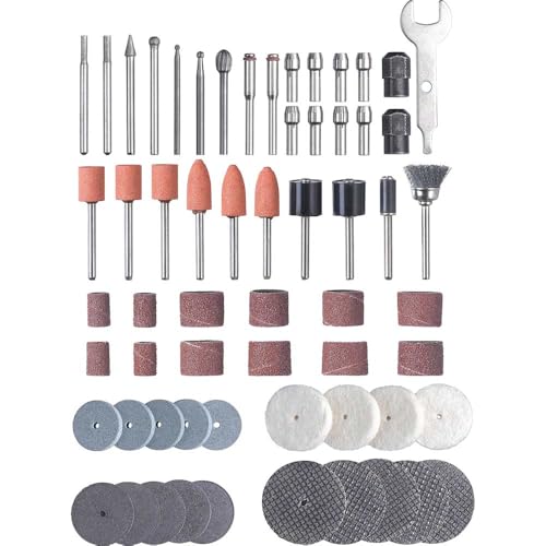 Original Einhell 61-Piece Engraving Set as Accessory for Grinding and Engraving Tools (61-Piece Accessory Set, Suitable for Einhell Grinding and Engraving Tool TC-MG 135 E)