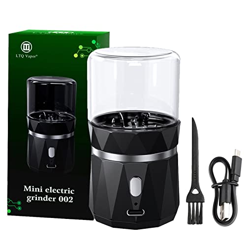 Portable Mini Electric Herb Grinder Spice Grinder with 1.7oz/50ml Herb Jar Mini-black