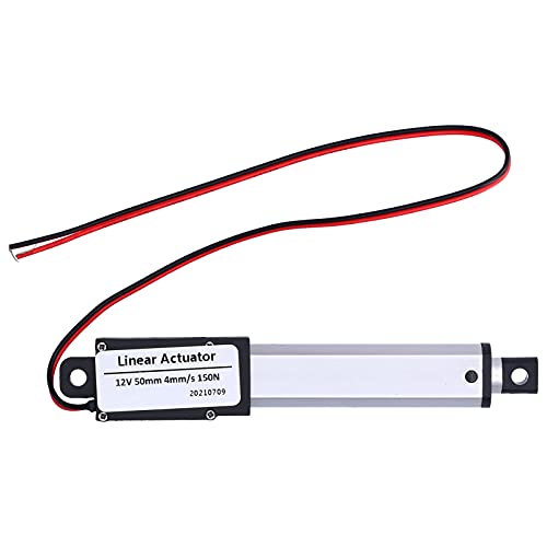 High Speed Linear Actuator, Linear Actuator 50mm Stroke DC 12V Low Noise Internal Limit Switch Mini Linear Motion Actuator ，for Automotive Industrial Medical(Stroke 50mm-4mm/s-150N)