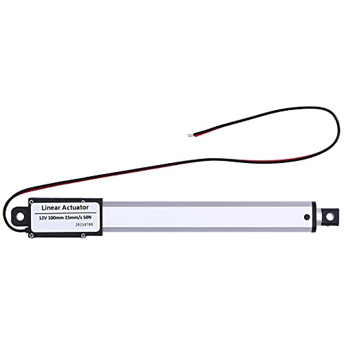 Mini Linear Actuator 12V, 100mm Stroke Electric Actuator with Internal Limit Switch for Industrial Automation and