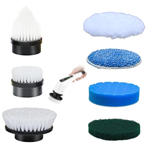 Leebein ANS-8050 Electric Spin Scrubber Replacement Brush Heads, 7pcs Extra Brush Accessories Kit for Leebein ANS-8050 Electric Cleaning Brush - Scrubber Not Included