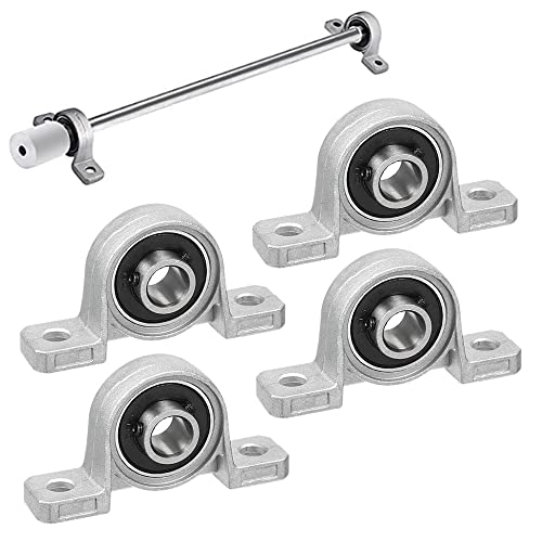 4Pcs KP002 Zinc Alloy Flange Mounted Pillow Block Bearings,Bore:15mm(0.59") 15mm (KP002)