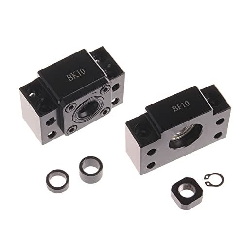 1set BK10 BF10 Fixed Floated BallScrew End Supports for SFU1204 BallScrew Bearing Mounts BF10 + BK10 for SFU1204