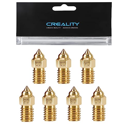 22 Pieces Brass Nozzle Set for Ender 5 S1, Ender 3 V3 SE, 3D Printer 10 Pieces 0.4 mm and 2 Pieces 0.2 mm, 0.3 mm, 0.5 mm, 0.6 mm, 0.8 mm, 1.0 mm Nozzle Set for Ender 5 S1, Ender 7, Spider 1.0 Ender 3 V3 SE Brass Multi Size