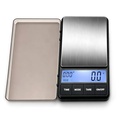 Mini Coffee Scale with Timer,1000g X 0.1g Small Thin Travel Coffee Scale,Mini Digital Scale Grams and Ounces Small and Handy Barista Scale,Digital Pocket Scale, Mini Barista Coffee Weight Scale
