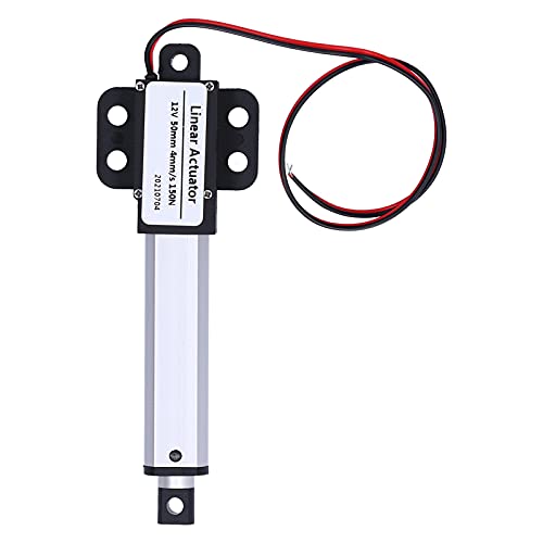 12V DC Miniature Linear Actuator 50mm Stroke 4mm/s Speed 150N Force Aluminium Alloy Electric Automotive Industry Stroke 50mm-4mm/s-150N
