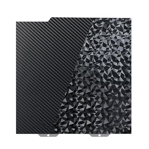 IdeaFormer Smooth Diamond PEO + Carbon Fiber PET Build Plate 184x184 mm (7.24 x7.24 inch) for Bambu Lab A1mini, Double Sided Spring Steel Sheet. 184x184mm Diamond PEO+Carbon Fiber PET