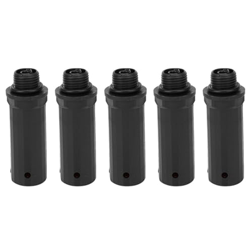 Air Compressor Breather,5Pcs Engineering Plastic Compressor Breathing Rod,15.5mm Professional Black Air Compressor Breather Nozzle Vent Cap for Pump Accessories