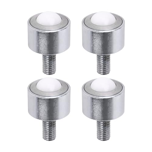 Flange Mount Nylon Ball Transfer Bearings 0.59Inch 99lbs Load Capacity Pack of 4