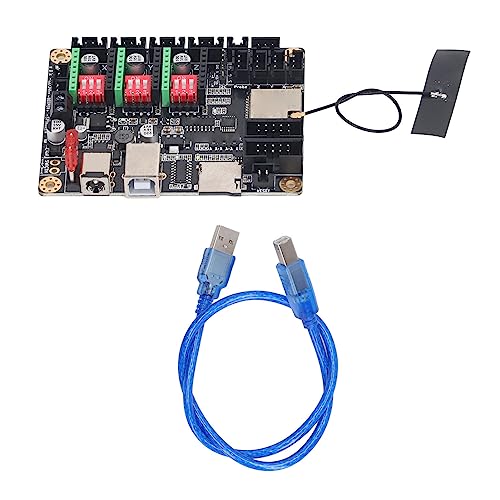 Laser Engraver Motherboard, Functional 520KByte RAM Built-in WiFi 32bit 8192KBytes Flash Support LCD Laser Engraver Control Board for DIY (Mainboard)