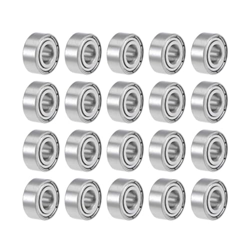 TOP-VIGOR 20Pcs MR104ZZ Deep Groove Ball Bearings - Z2 4mm x 10mm x 4mm MR104ZZ（20Pcs)
