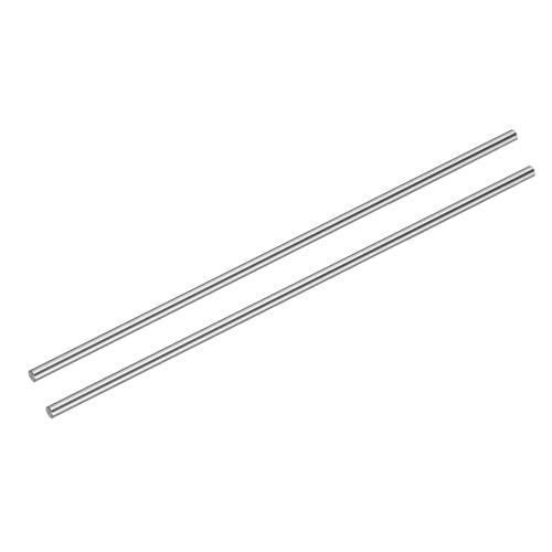 sourcing map 2 Pcs Linear Motion Rod Shaft Guide 8mm x 450mm (0.315" x 17.72") Hardened Chrome Plated Steel Linear Rail Rod for 3D Printer, CNC Machine