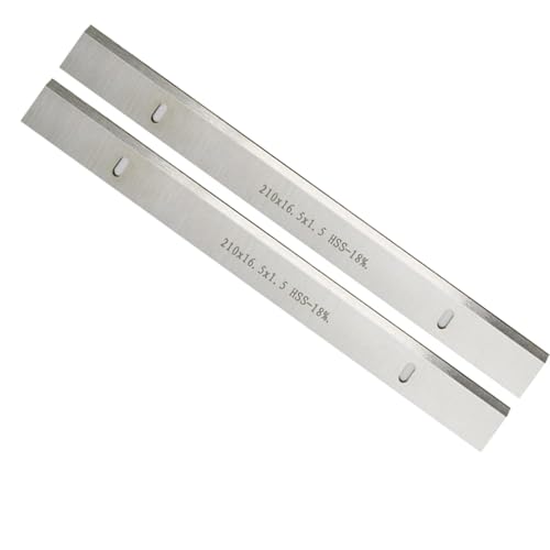 1 Pair 210mm HSS Thickness Planer Blades 210x16.5x1.5mm Jointer Knives For Scheppach Einhell Erbauer Woodworking Tool Accessories (Size : 210mm)