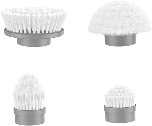 XAPROO Brush Head 4 Pack, 4 Pcs Replacement Brushes for Spin Scrubber, Cordless Spin Scrubber Power Cleaning Brush for Bathroom Floor