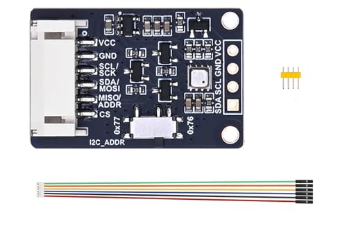 BME688 Environmental Sensor Module, AI-Enhanced, Monitors Temperature, Humidity, Pressure & Gas, I2C/SPI, 3.3V/5V Compatible for Raspberry Pi, Arduino, ESP32, IoT & Air Quality Projects