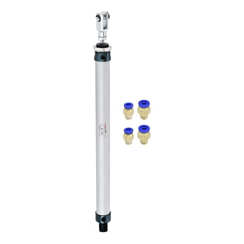 YOKIVE Pneumatic Air Cylinder, with Y Connector and Quick Fittings, Great for Punching Machines, Pneumatic System, Material Handling (MAL 20x250)