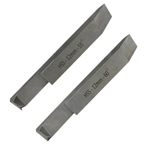MachEl Double End Internal External Threading HSS Tool Set for Lathe Machine ((12 x 12 MM SHANK)) (12 x 12 MM SHANK)