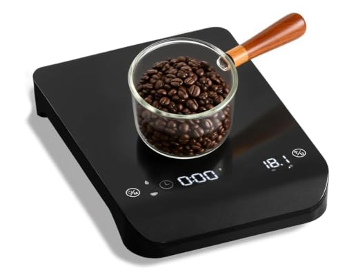 0.1g/3kg Rechargeable Coffee Scale with Three Timing Modes and Touch Button