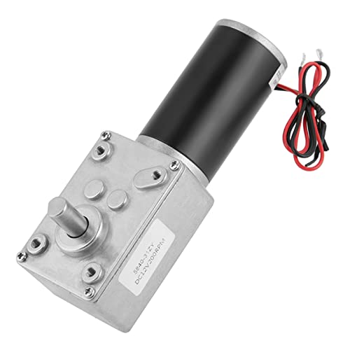Reversible Worm Gear Motor, 12V 200RPM 5840‑31ZY Geared Motor Self-locking Permanent Magnet DC Turbo worming Geared Motor Reduction Motor for DIY Robot, RC Electric Toys