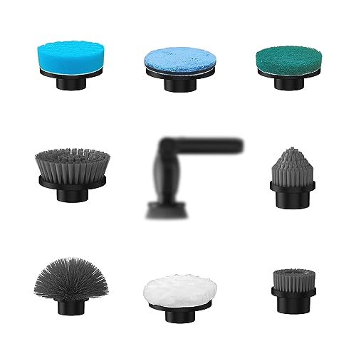 Leebein YMG-825 Replacement Brush Heads, 8pcs Extra Brush Accessories Kit for YMG-825 Cordless Cleaning Brush Only - Scrubber Not Included