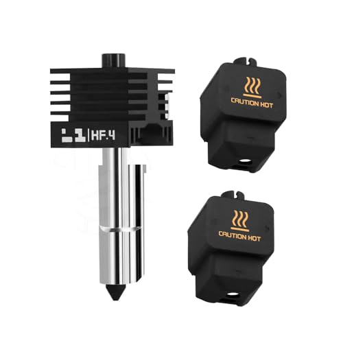 Upgraded H2D High Flow Hotend 0.4mm with Hardened Steel Nozzle Silicone Cover Compatible with Bambu Lab H2D and H2D Laser 3D Printer Hot End Accessories