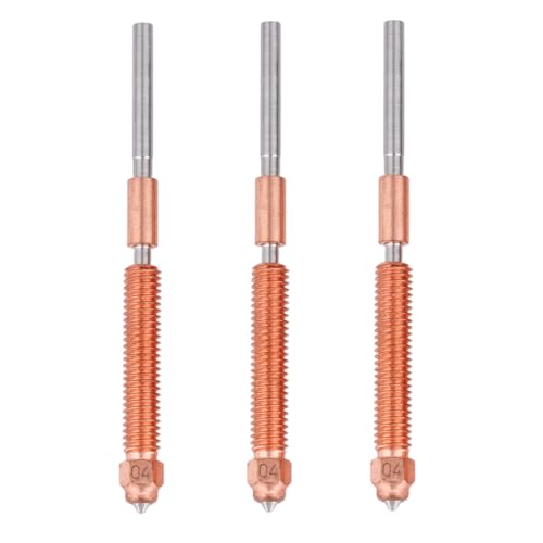 3pcs 0.4mm Combination Nozzle Kit for Creality K2 Plus, Upgraded K2 Plus Unicorn Accessories Nozzle Replacement Kit with Titanium Alloy Copper Alloy Hardened Steel for Creality Hi Printer