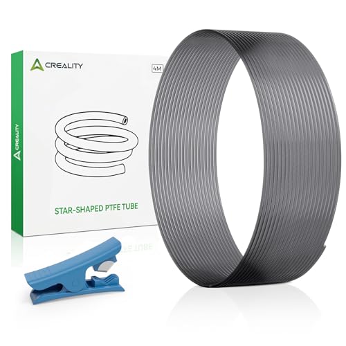 Creality Official Low Resistance Star Shaped PTFE Teflon Tube 4m, 3D Printer Upgrade PTFE Tube Teflon Accessory Replacement Kit, Suitable for K1, K2, Ender Series and Other FDM 3D Printers(4M)