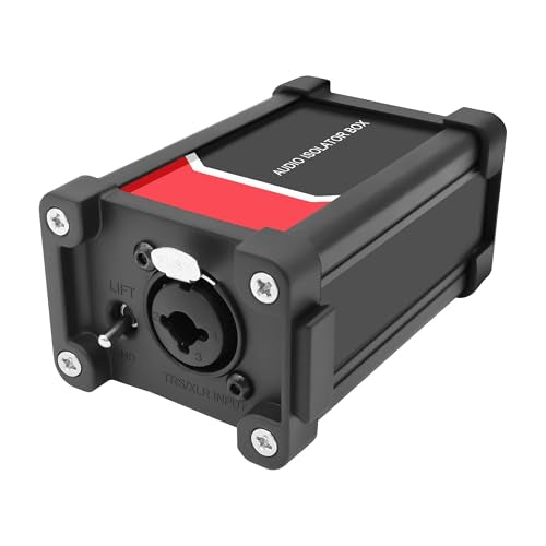XMSJSIY Audio Isolator Box Combo XLR & 1/4" 6.35mm TRS TS Hum Eliminator