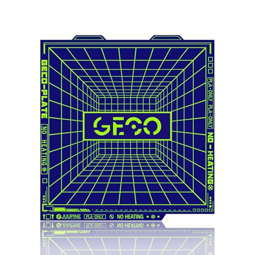 2025 Upgraded Supertack 3D Cool Bed GECO Plate PLA Plate (No Heating) Compatible with Bambu-Lab A1mini Build Plate 3D Printer 184 x 184 mm Magnetic Spring Steel 0°C HeatingBed