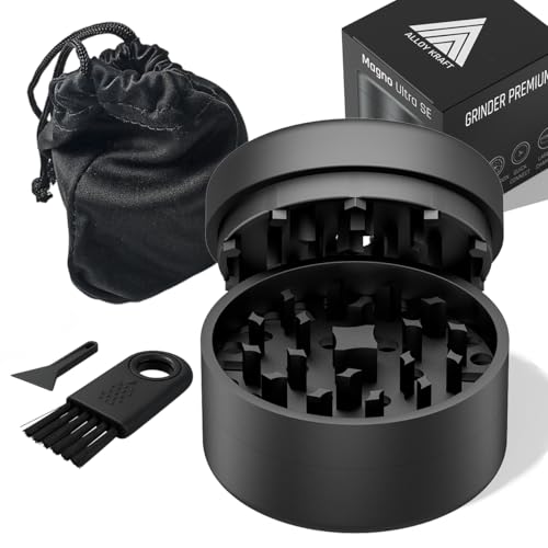 Grinder Premium MAGNO ULTRA SE | High Grade Anodized Aluminum 62 mm | Quick Connect Threadless System, N52 Magnets, Large Chamber, Diamond Teeth | Grinder for Herbs and Spices